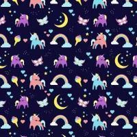 Papel de parede colorido com unicórnios
