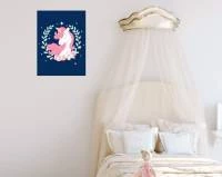 Quadro bebe tema unicórnio 1380-3026