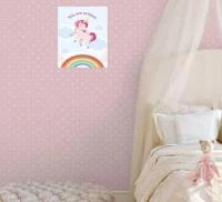 Quadro bebe com unicórnio rosa 1381-3028