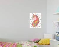 Quadro infantil com unicórnio rosa 1382-3030