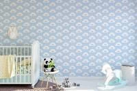 Papel de parede com nuvem brancas e fundo azul 1385-3038