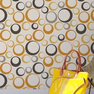 Papel de Parede Círculos Laranja