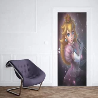 Adesivo para porta princesa Peach Mario