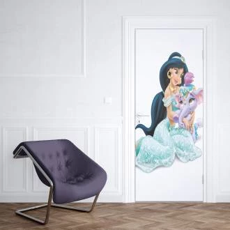 Adesivo de porta infantil princesas.