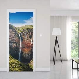 Adesivo para porta paisagem cachoeira