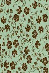 Papel de parede com estampa floral marrom