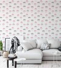 Papel de parede nuvens em tons de rosa 1371-3116