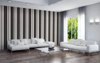 Papel de parede listrado cinza e preto 1421-3128