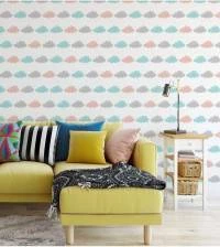 Papel de parede infantil com nuvens 1420-3131