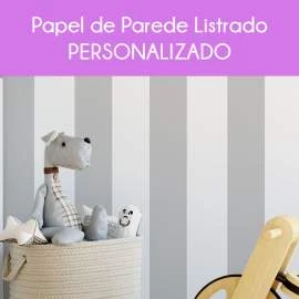Papel de parede listrado personalizado
