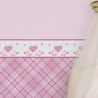 Papel meia parede xadrez rosa