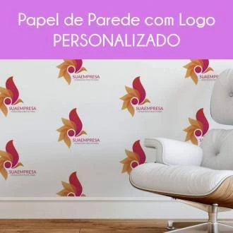 Papel de parede personalizado com logo