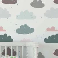 Papel de parede nuvem e fundo branco 1369-3162