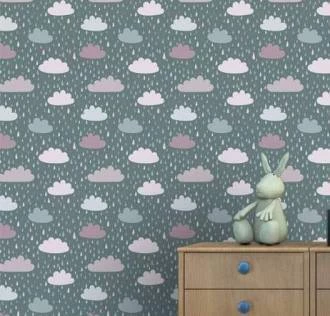 Papel de parede com nuvens e chuva