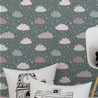 Papel de parede com nuvens e chuva
