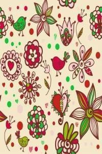 Papel de parede teen com flores e pássaros 2 286-317