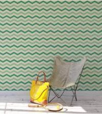 Papel de parede adesivo chevron verde 1424-3193