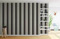 Papel de parede listrado cinza e preto 1421-3237