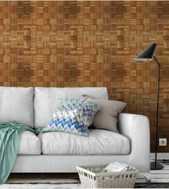 Papel de parede taco de madeira
