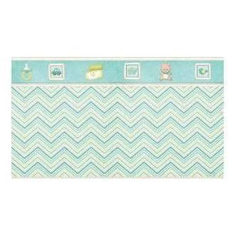 Papel de parede Baby zig zag azul