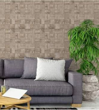 Papel de parede madeira quadriculada