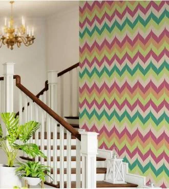 Papel de parede chevron colorido