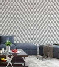 Papel de parede chevron zig zag branco e cinza 1467-3337