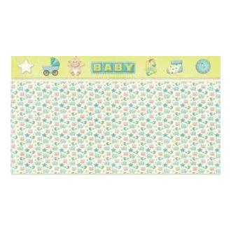 Papel de parede meia parede infantil verde
