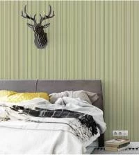 Papel de parede listrado vertical em tons de verde 46-3357