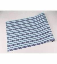 Papel de parede listrado azul piscina e azul marinho 73-3380