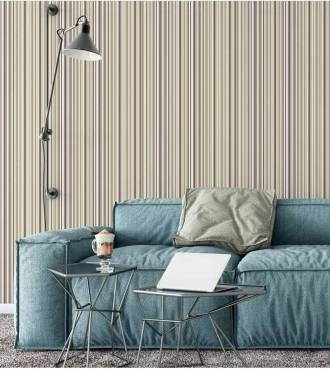 Papel de parede listrado horizontal nude