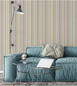 Papel de parede listrado horizontal nude