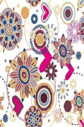 Papel de parede clássico floral colorido