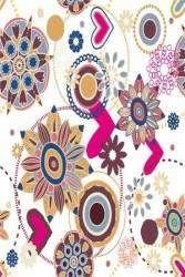 Papel de parede clássico floral colorido