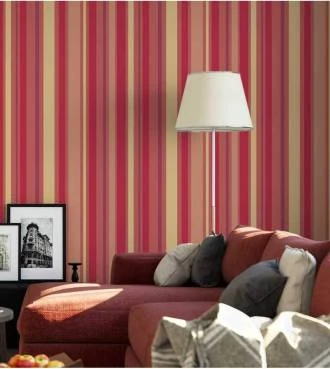 Papel de parede listrado rosa coral