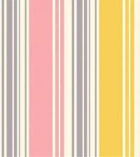 Papel de parede listrado cinza rosa e amarelo 482-3439