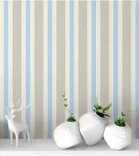 Papel de parede listrado bege creme e azul claro 220-3448