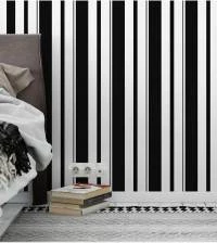Papel de parede branco e preto listrado 1476-3468
