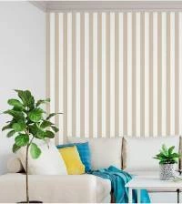 Papel de parede listrado com listras branca e bege 1484-3486