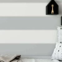 Papel de parede listras grossas em cinza e branco 1502-3529