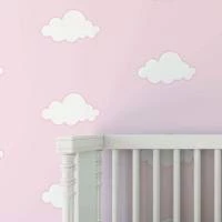 Papel de parede nuvem rosa e branco 1503-3532
