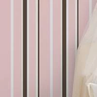 Papel de parede listrado rosa marrom e branco 1506-3548
