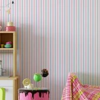 Papel de parede listrado branco rosa e azul 1509-3557