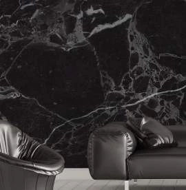Papel de parede mármore negro Nero Marquina