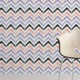 Papel de parede chevron aquarela