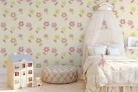 Papel de parede Girl Floral Rosa e Amarelo 1531-3599