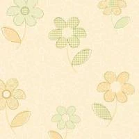 Papel de parede Girl Floral Verde e Amarelo 1532-3602