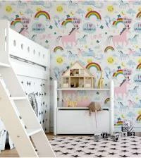 Papel de parede unicórnios e arco iris 1536-3618