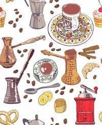 Papel de parede café cartoon