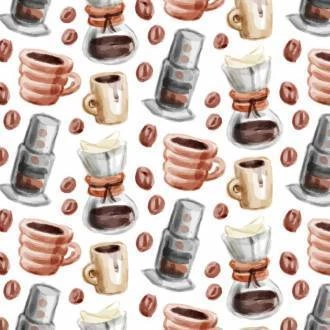 Papel de parede café aquarela